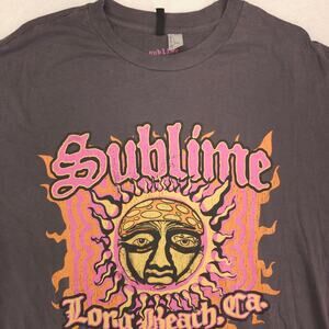 Sublime Band Short Sleeve Crew Neck Graphic T Shirt Mens Size Large L Gray